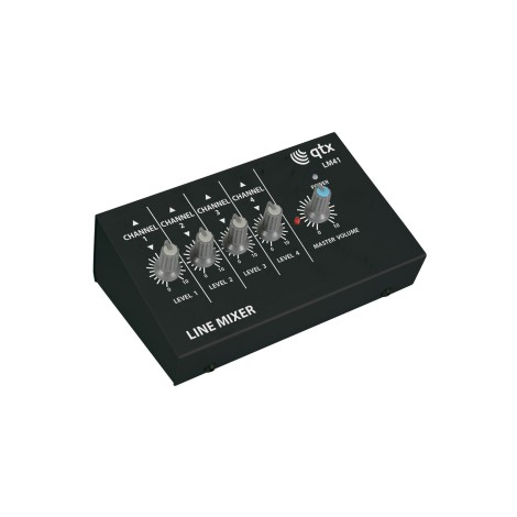 Qtx 4 Mono Channel Line Level & Instrument Mixer