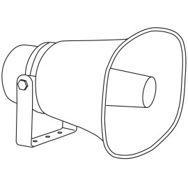 Adastra Rectangular horn speaker, 100V line, 30W rms