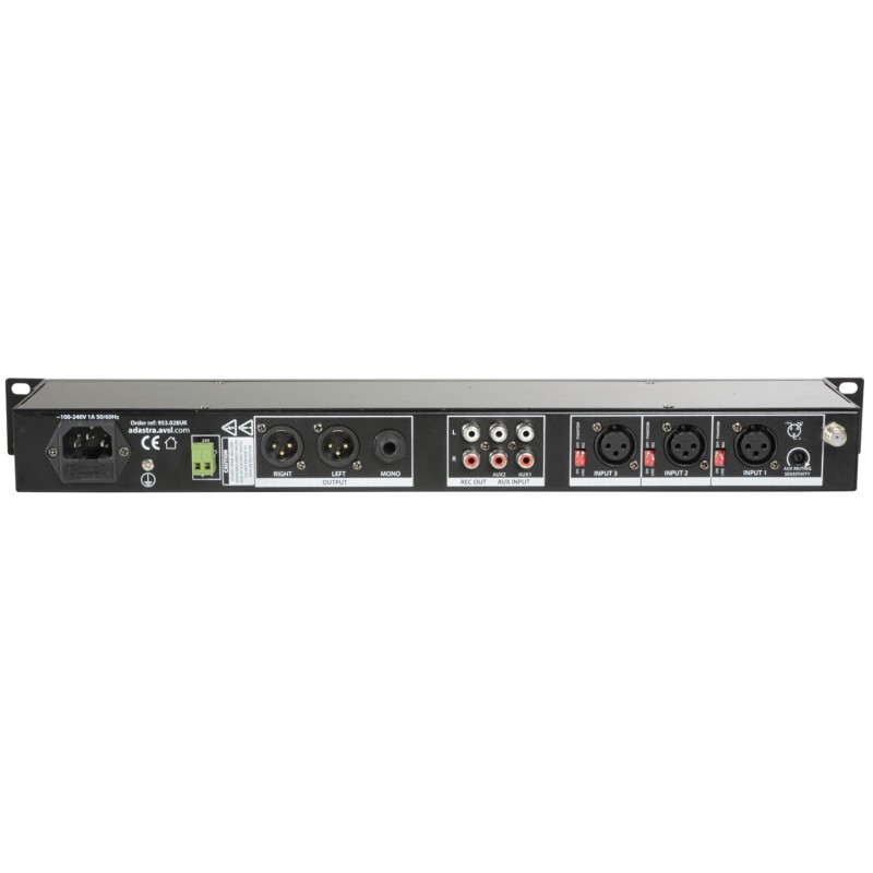 Adastra MM321 Rack Mixer + BT/USB/FM Player