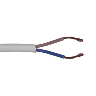 50m 2 Core 0.75mm 100V Speaker Flex (White Sheath)