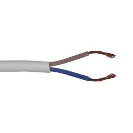 50m 2 Core 0.75mm 100V Speaker Flex (White Sheath)