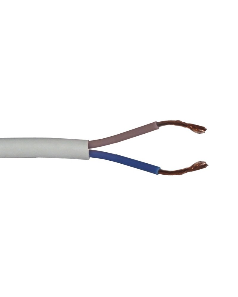 100m 2 Core 0.75mm 100V Speaker Flex (White Sheath)
