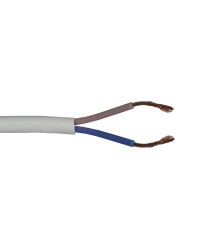 100m 2 Core 0.75mm 100V Speaker Flex (White Sheath)