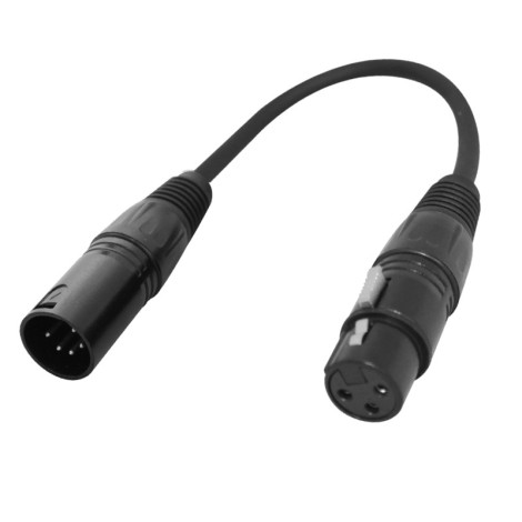 DMX Adaptor 5-Pin Male XLR - 3-Pin Female XLR