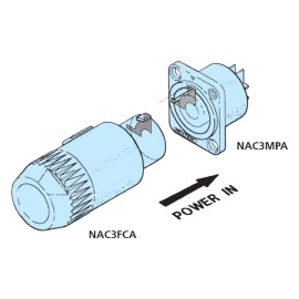 PowerCON A-type Chassis Connector Blue NAC3MPA-1