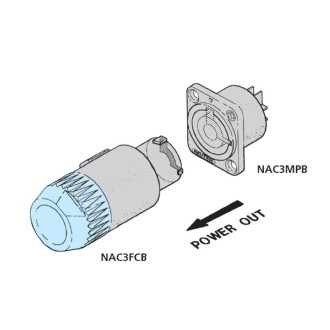 PowerCON A-type Chassis Connector Blue NAC3MPA-1