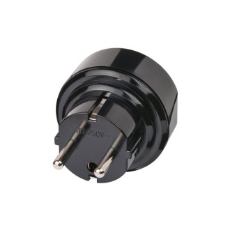 Black Euro Plug Adaptor