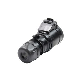 16A 230V 2P+E Black Connector (213-6X)