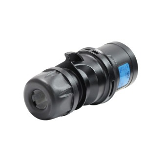 32A 230V 2P+E Black Plug (023-6X)
