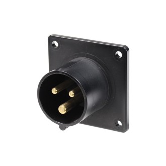 16A 230V 2P+E Black Appliance Inlet (613-6X)