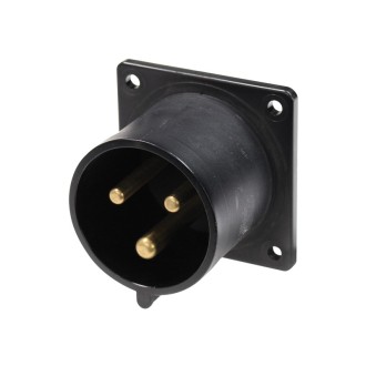 32A 230V 2P+E Black Appliance Inlet (623-6X)