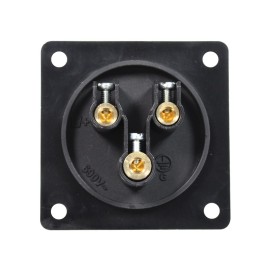 32A 230V 2P+E Black Appliance Inlet (623-6X)