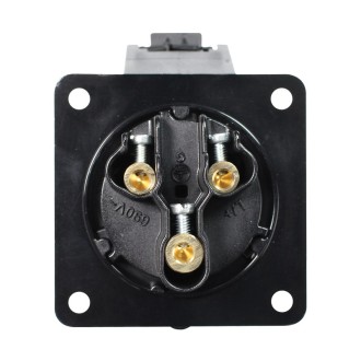 32A 230V 2P+E Black Panel Socket (323-6X)