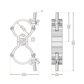 Narrow Swivel Coupler (5032-2)