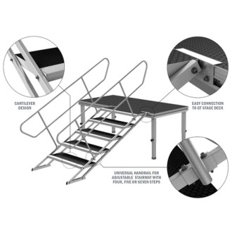 GT Stage Deck Adjustable Stair 40-60cm (Pallet Charge)