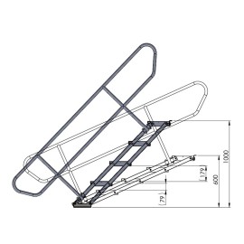 GT Stage Deck Adjustable Stair 60-100cm
