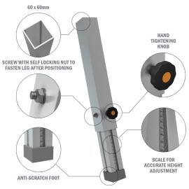 GT Stage Deck 100-180cm Telescopic Leg