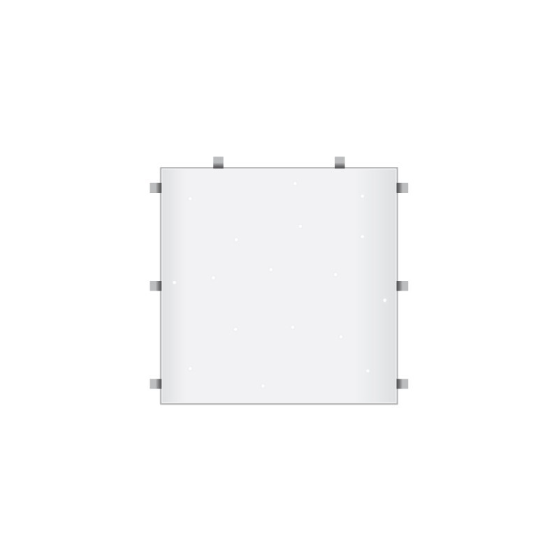 White Starlit 2ft x 2ft Dance Floor Panel (3 sided)