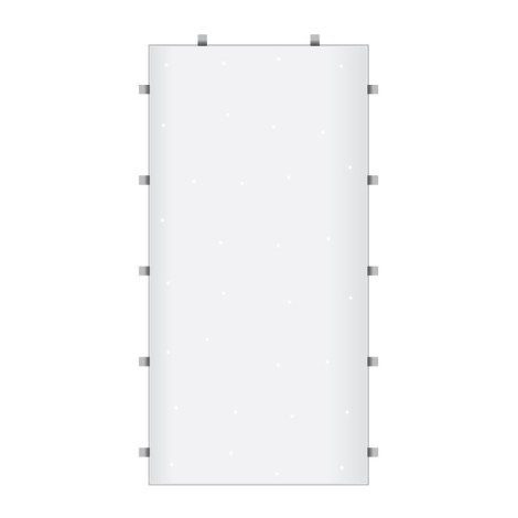 White Starlit 2ft x 4ft Dance Floor Panel