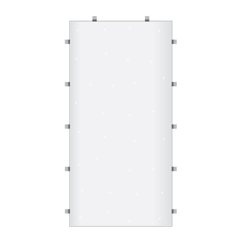 White Starlit 2ft x 4ft Dance Floor Panel