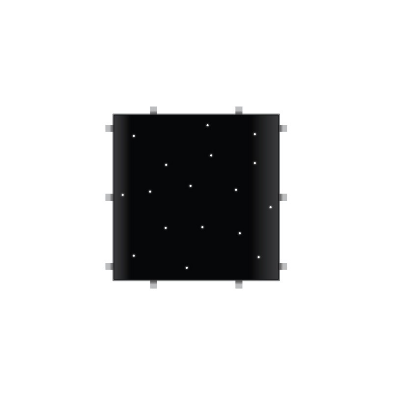 Black Starlit 2ft x 2ft Dance Floor Panel (4 sided)