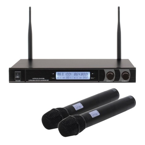 RM 30T Twin UHF Handheld Radio Microphone System (863.1Mhz/864.8Mhz)