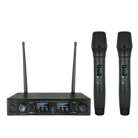 DM 800H Twin Handheld UHF System (863.0Mhz-865.0Mhz)