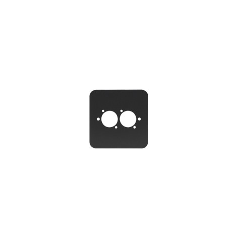 Single Gang 2 x D Type Wall Plate, Black (82511-RC)