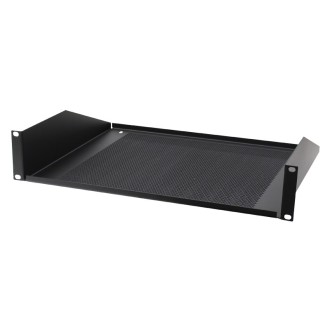 2U 19'' Vented Rack Mount Shelf, Black (R1194/2UVK)