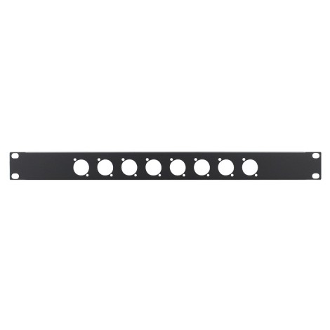 1U 19'' Punched Rack Panel - 8 D Type (R1269/1UK/08)