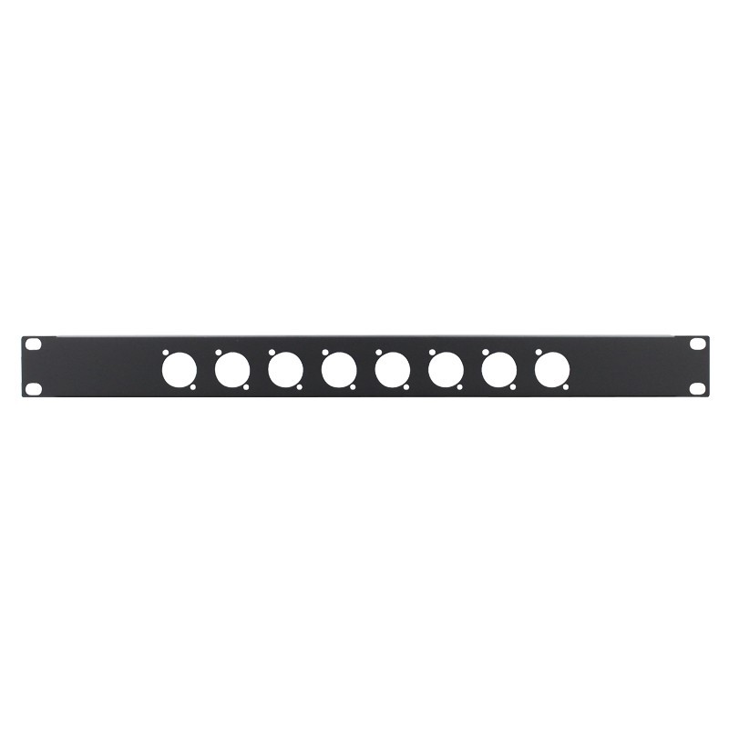 1U 19'' Punched Rack Panel - 8 D Type (R1269/1UK/08)