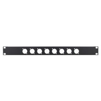 1U 19'' Punched Rack Panel - 8 D Type (R1269/1UK/08)