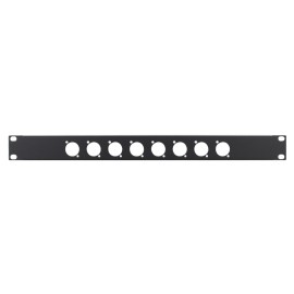 1U 19'' Punched Rack Panel - 8 D Type (R1269/1UK/08)