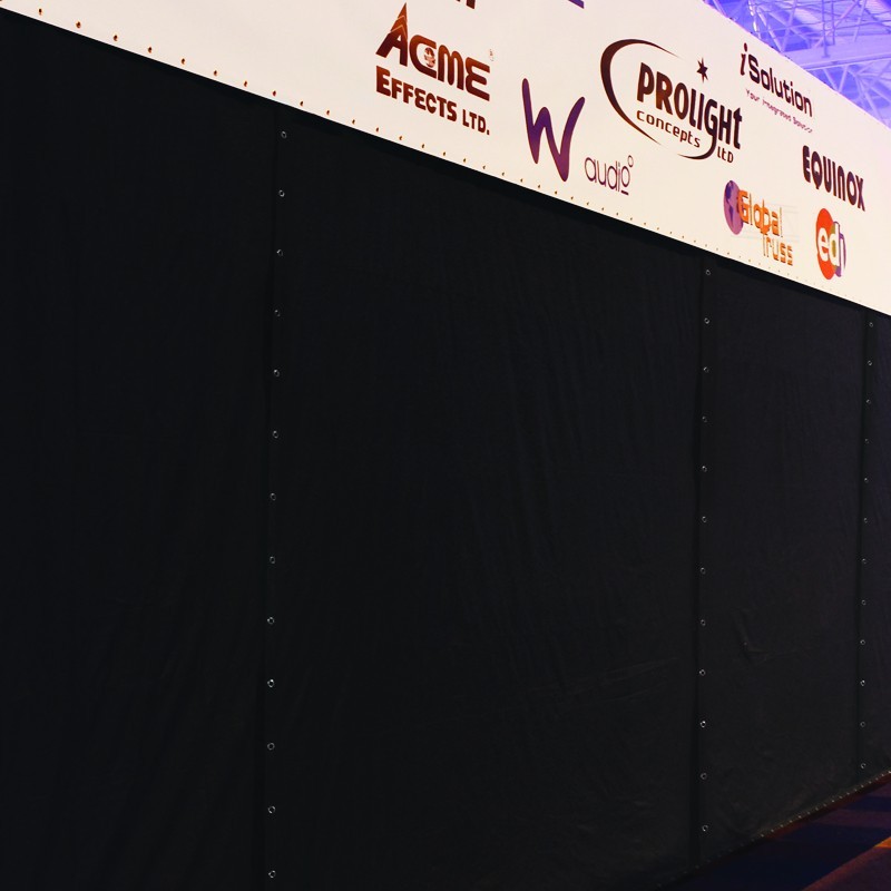 3 x 2m Black Serge Extension Panel