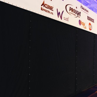 3 x 2m Black Serge Extension Panel