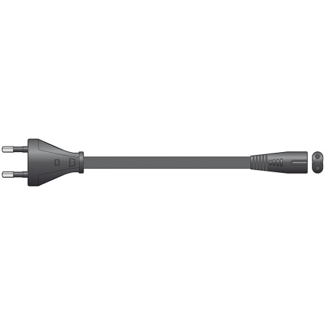 Mercury EURO Figure 8 Mains Lead 2-pin plug 1.5m Black