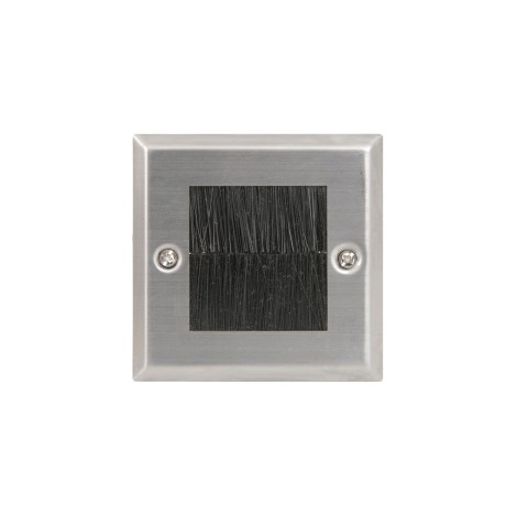 Avlink Brush wallplate single - steel