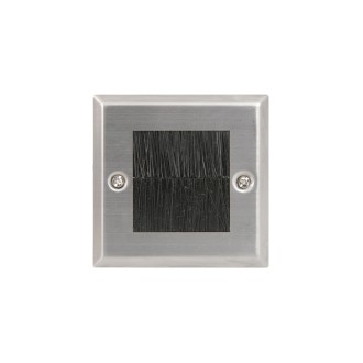 Avlink Brush wallplate single - steel