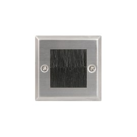 Avlink Brush wallplate single - steel