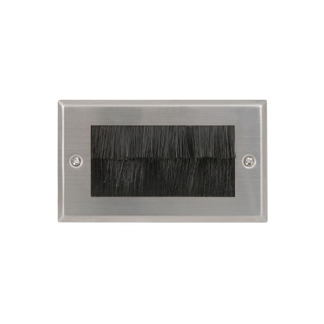 Avlink Brush wallplate double - steel