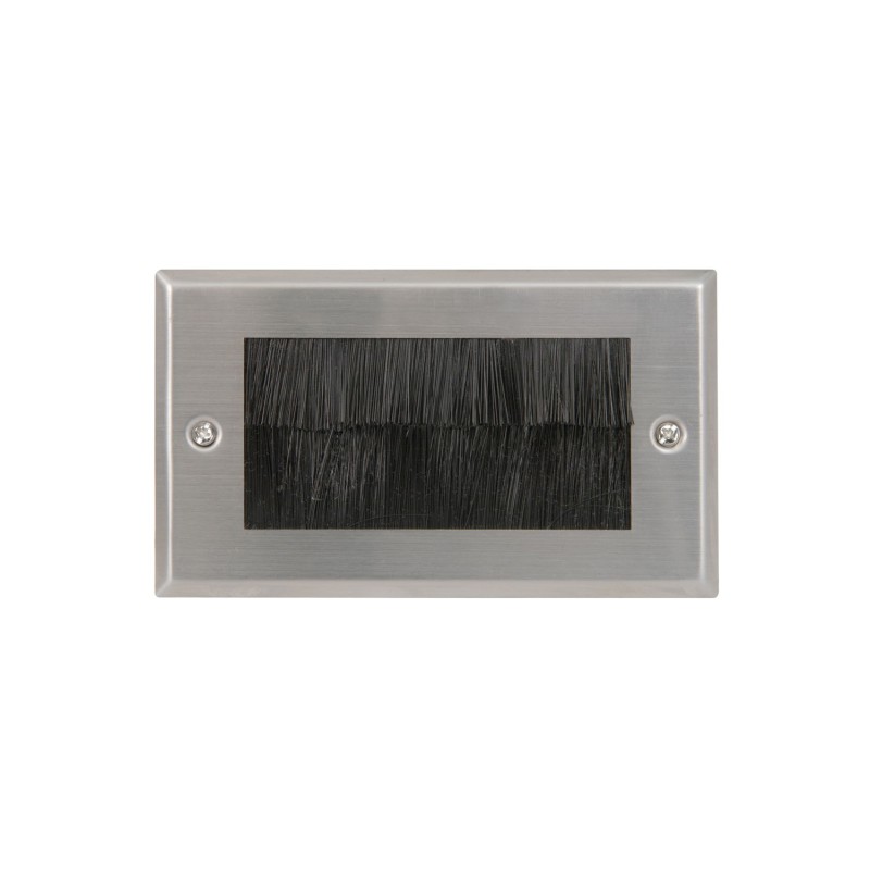 Avlink Brush wallplate double - steel