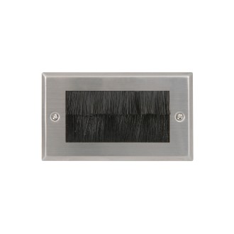 Avlink Brush wallplate double - steel