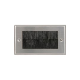 Avlink Brush wallplate double - steel