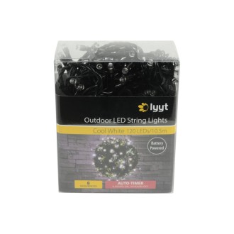 Lyyt 120 LED Battery String Light Cool White