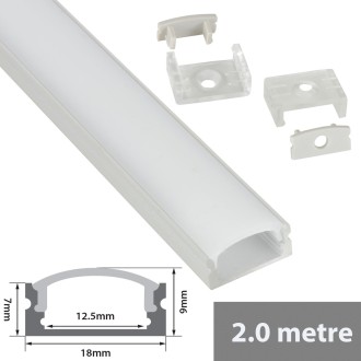 Lyyt Aluminium LED tape profile 2m - short crown