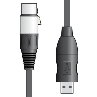 Chord XLRF to USB converter lead