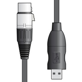 Chord XLRF to USB converter lead