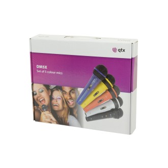Qtx DM5X set of 5 coloured mics