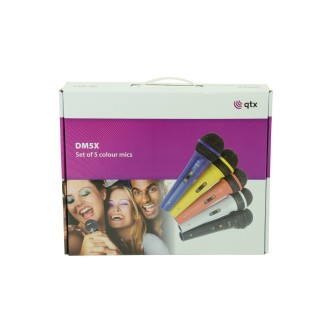Qtx DM5X set of 5 coloured mics
