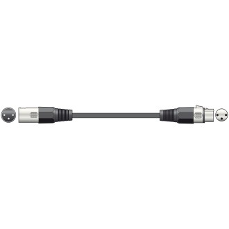 Qtx DMX lighting lead, 3-pin XLR plug to 3-pin XLR socket - 1.5m